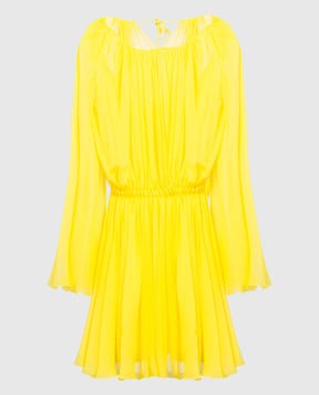 Dolce&Gabbana Желтое платье из шелка F6Z0WTFU1AT