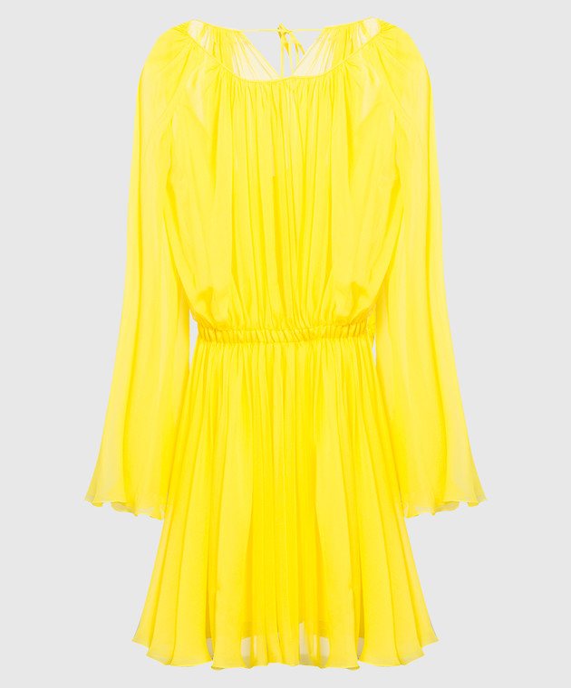 Dolce&Gabbana Жовта сукня з шовку F6Z0WTFU1AT