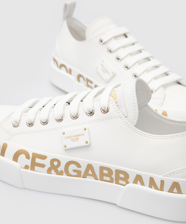 Dolce&Gabbana Шкіряні кеди Portofino з логотипом CK1886AO515 зображення 5