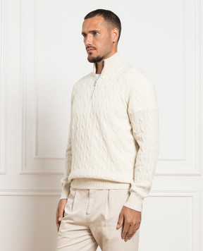 Brunello Cucinelli Белый свитер из кашемира M22707204