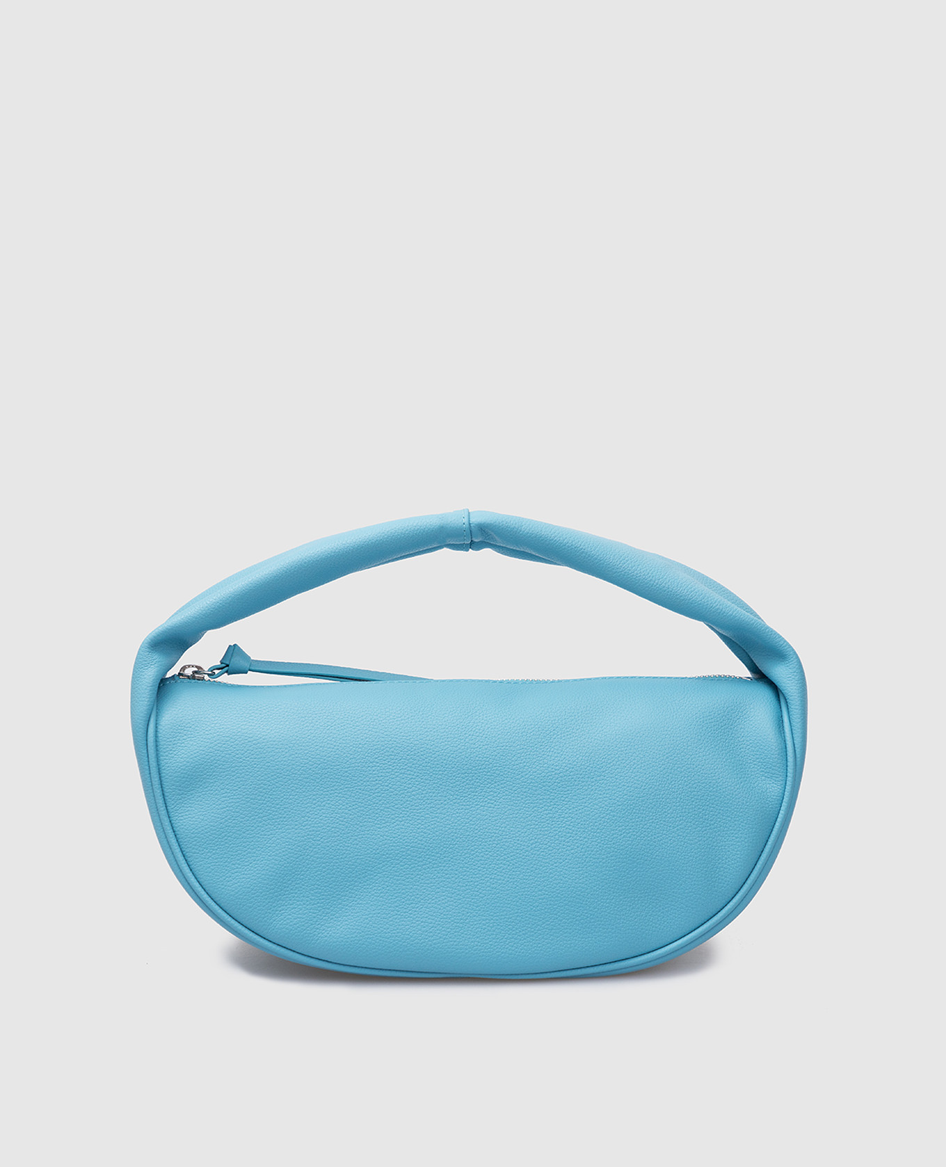 

Светло-синяя кожаная сумка-багет Cush, Синий, Маленькие сумки