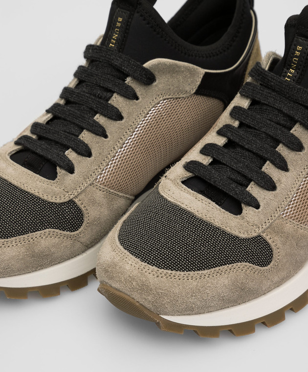 Brunello Cucinelli Бежевые кроссовки MZMNG1580 изображение 5