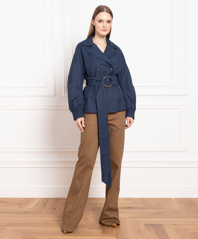 Twinset Blue double-breasted trench coat 231TP2201 изображение 2