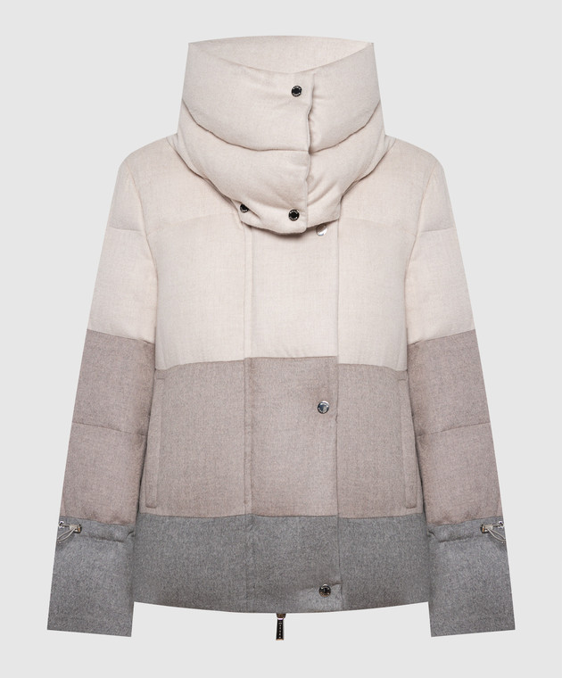 MooRER Madeira LS93 beige wool and cashmere down jacket MADEIRALS93