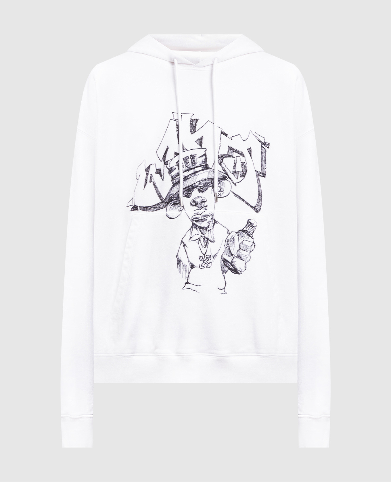 

Белое худи с вышивкой Graff Freest Over Skate, Белый, Худи