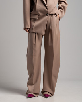 The Attico Коричневі штани Gery з вовни 241WCP102W046