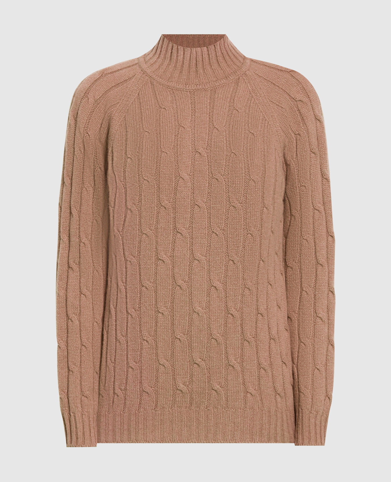 Brown sweater made of cashmere in a textured pattern