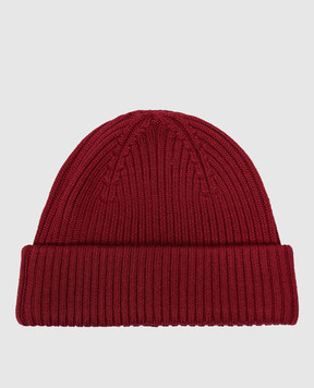 Parajumpers Червона шапка Rib Hat з нашивкою логотипа 23WPAACHA02