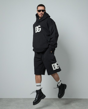 Dolce&Gabbana Черные худи с нашивкой логотипа G9ARGZG7L3P