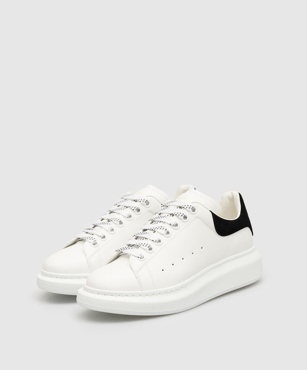 Alexander McQueen Oversized white leather sneakers with logo 553770WHGP7 image 2