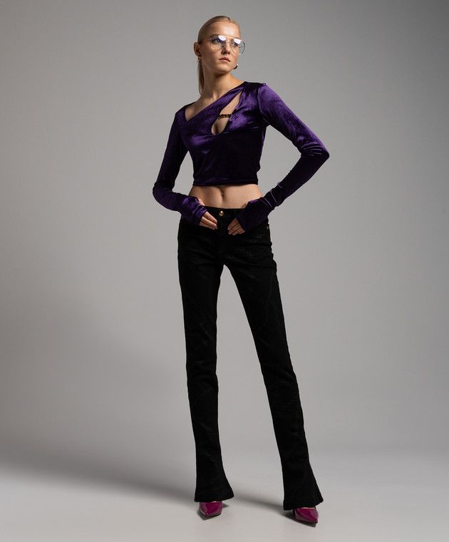 Versace Jeans Couture Purple blouse with logo 75HAH605N0225 image 2