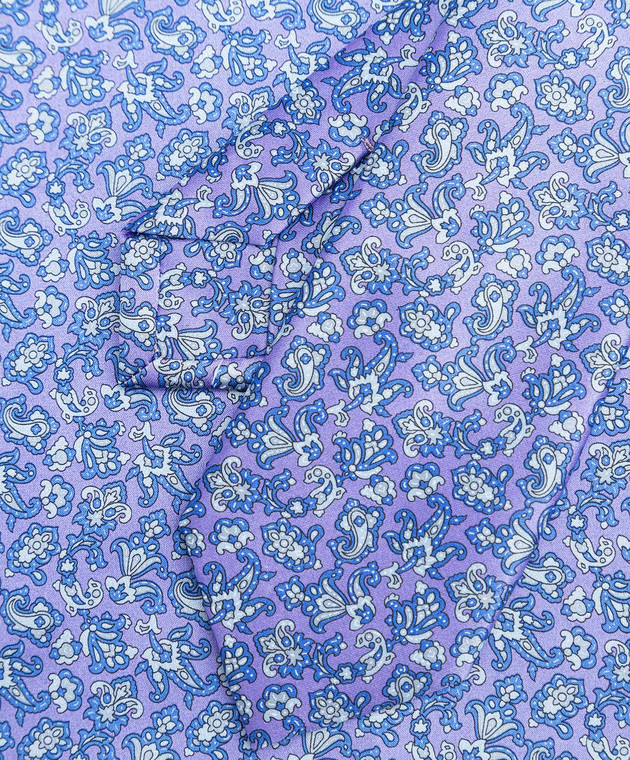 Stefano Ricci Дитячий фіолетовий шовковий набір з краватки та хустки-паші у візерунок YDX27002 зображення 4
