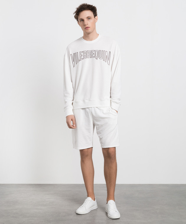 Vilebrequin Белый свитшот с вышивкой логотипа SWEC2Q01 изображение 2