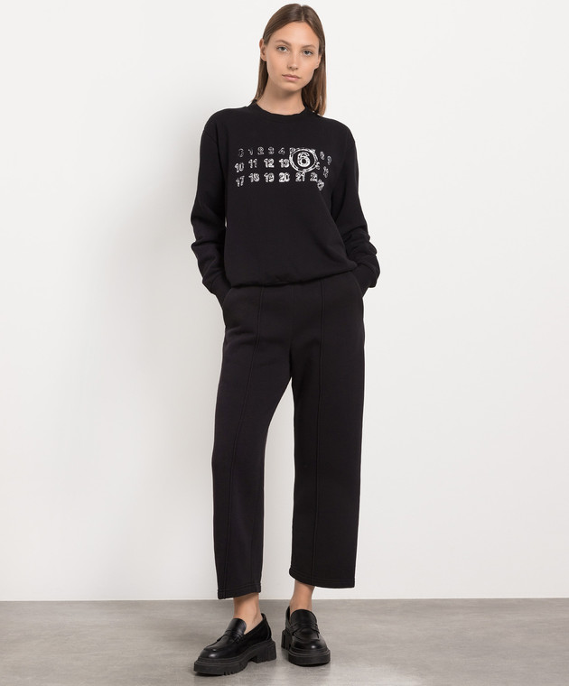Maison Margiela MM6 - Черный свитшот с принтом логотипа