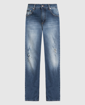 Dolce&Gabbana Blue boyfriend jeans with a distressed effect FTAIADG8EZ8