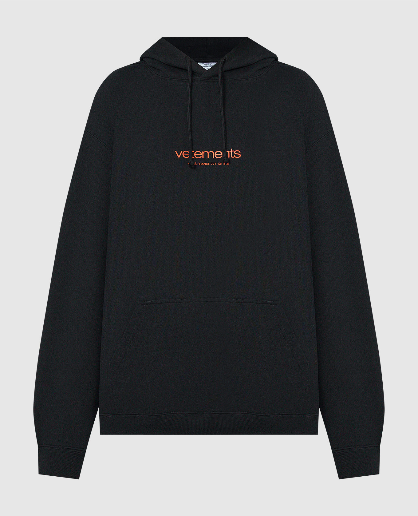 

Черные худи с фактурным логотипом, Черный, Худи