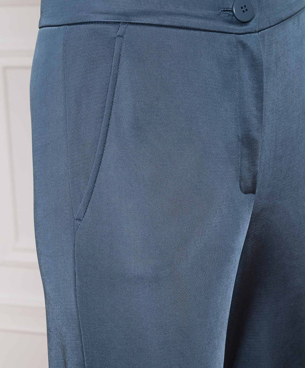 Max & Co Сині штани вільного крою CAPORALE зображення 5