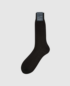 Bresciani Чорні шкарпетки із шовку MC013UN0005XX