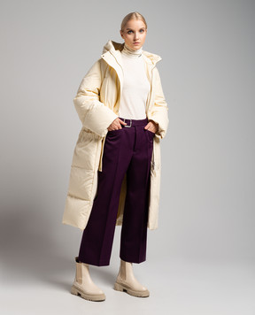 Jil Sander Фіолетові укорочені штани з вовни J02KA0157J40021