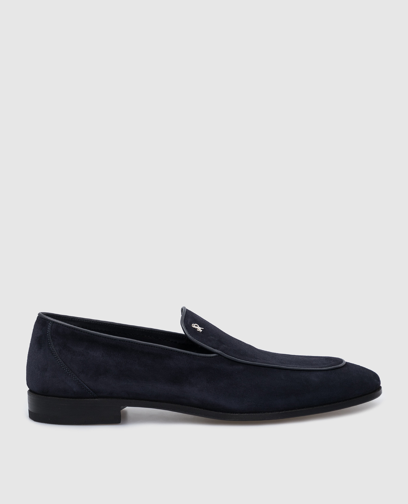 Suede loafers with logo