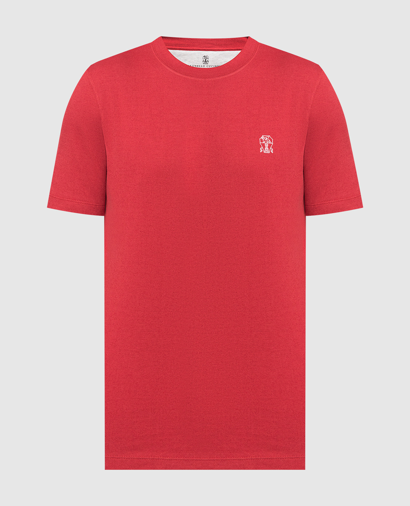 Красная футболка с принтом логотипа