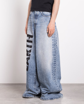 Vetements Голубые джинсы с принтом UE54PA140N