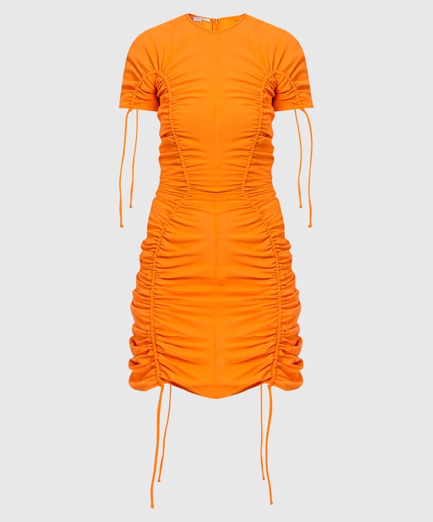 Stella McCartney Помаранчева сукня зі складаннями 604354SSA02