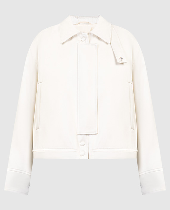 White jacket with silk