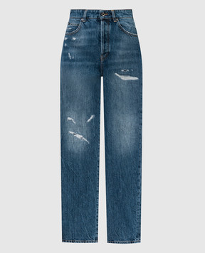 Dolce&Gabbana Сині джинси з проріхами з логотипом FTC3DDG8KQ9