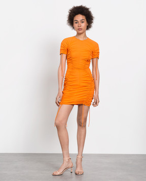Stella McCartney Помаранчева сукня зі складаннями 604354SSA02