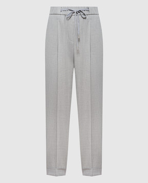 Peserico Сірі штани з ланцюжком моніль P0470401941