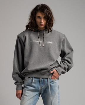 ALEXANDRE VAUTHIER Серые худи с логотипом из кристаллов 233TO1953B1004