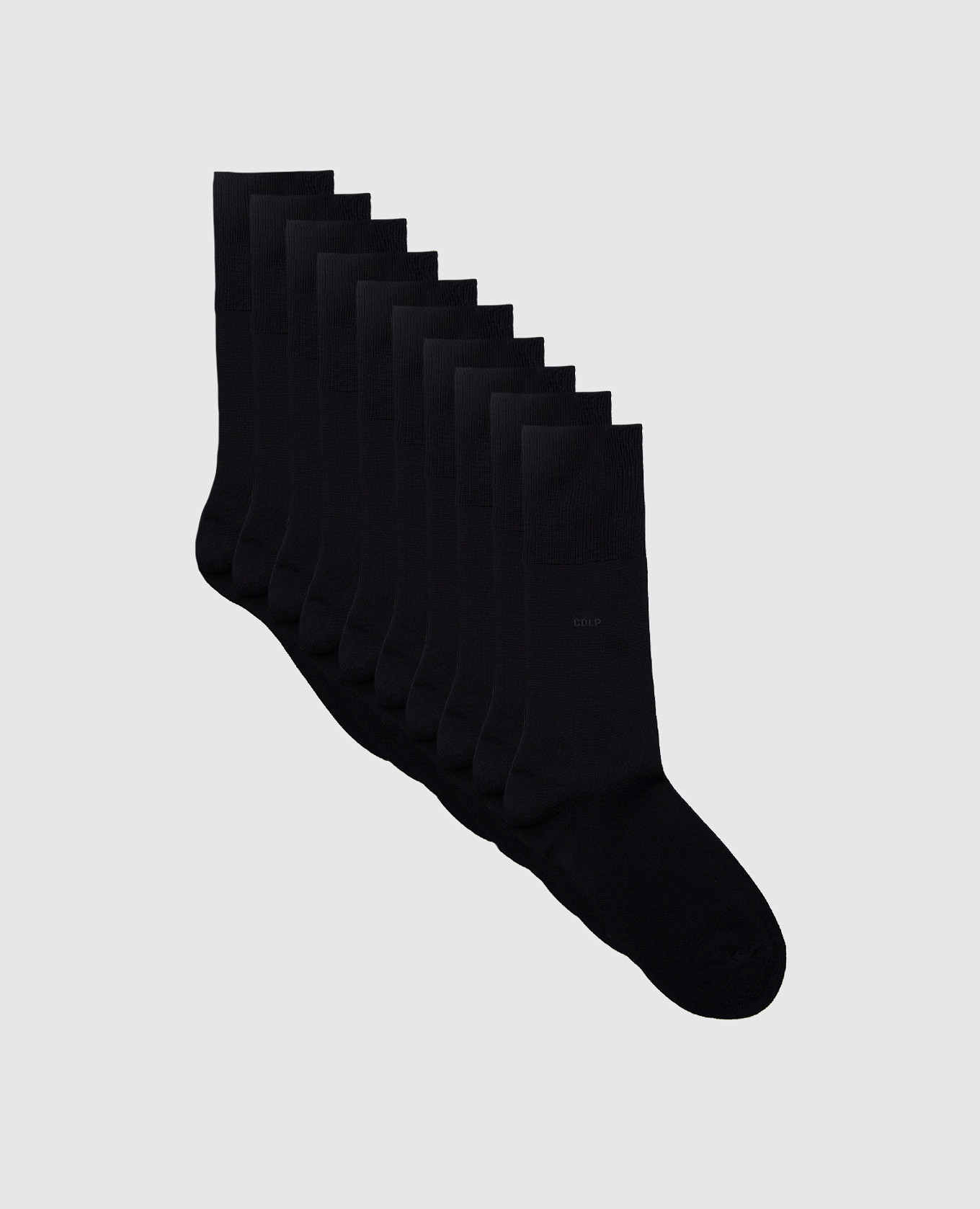 Набор синих носков с логотипом узором.