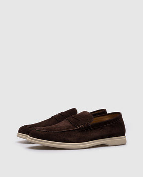 Cashmere&Whiskey Коричневые замшевые лоферы 110CR