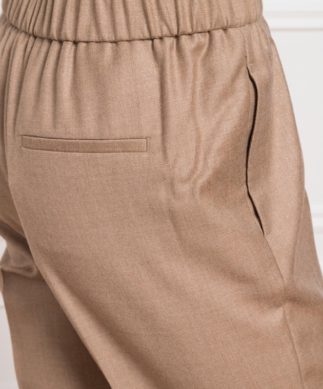 Peserico Бежеві вовняні штани з люрексом P04072V03359 зображення 5