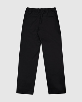 Dolce&Gabbana Дитячі чорні штани з вовни з логотипом L44P45G7L4S812+