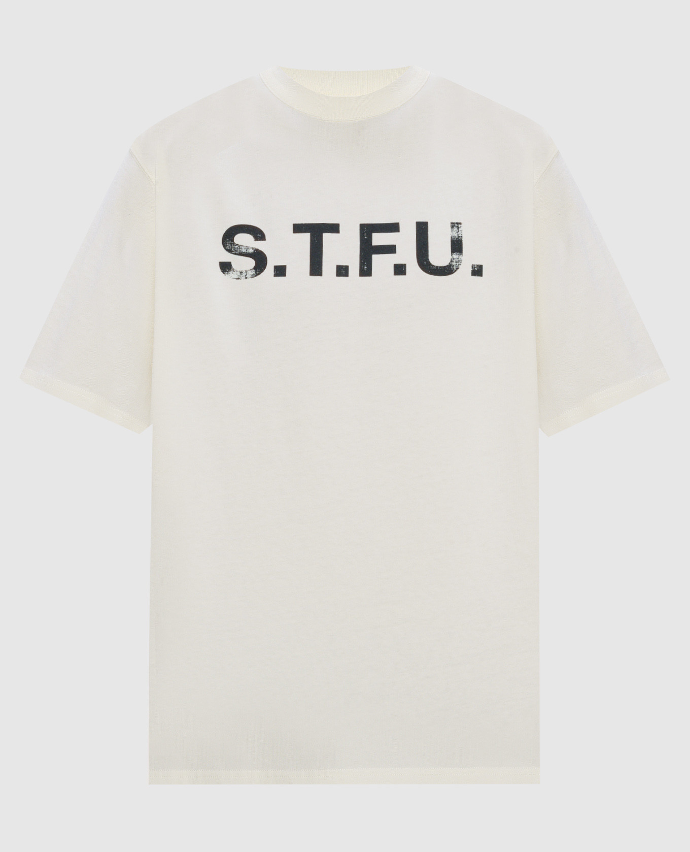 

Белая футболка с принтом STFU, Белый, Футболки