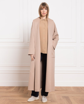 Loro Piana Коричнева сорочка із шовку FAM8851