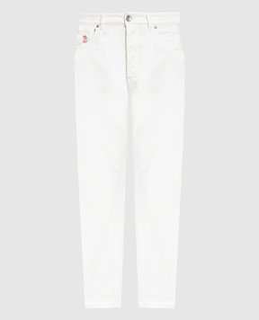 Brunello Cucinelli Білі джинси з патчем логотипа MP62PX1290