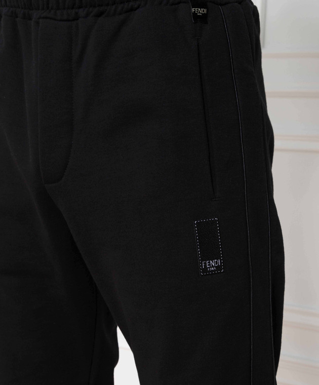 Fendi Чорні спортивні штани з лампасами FB0755A9RO зображення 5