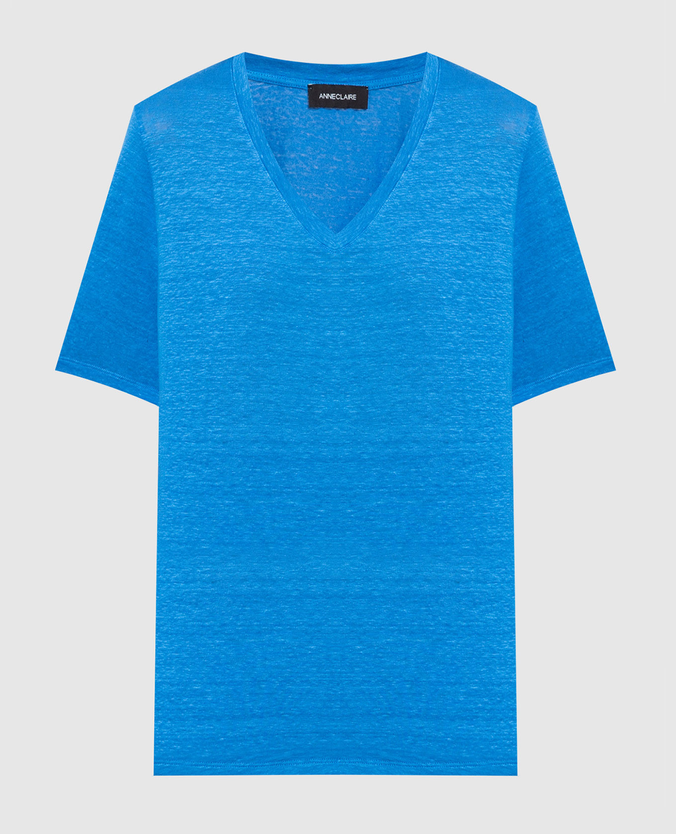 Синяя футболка из льна