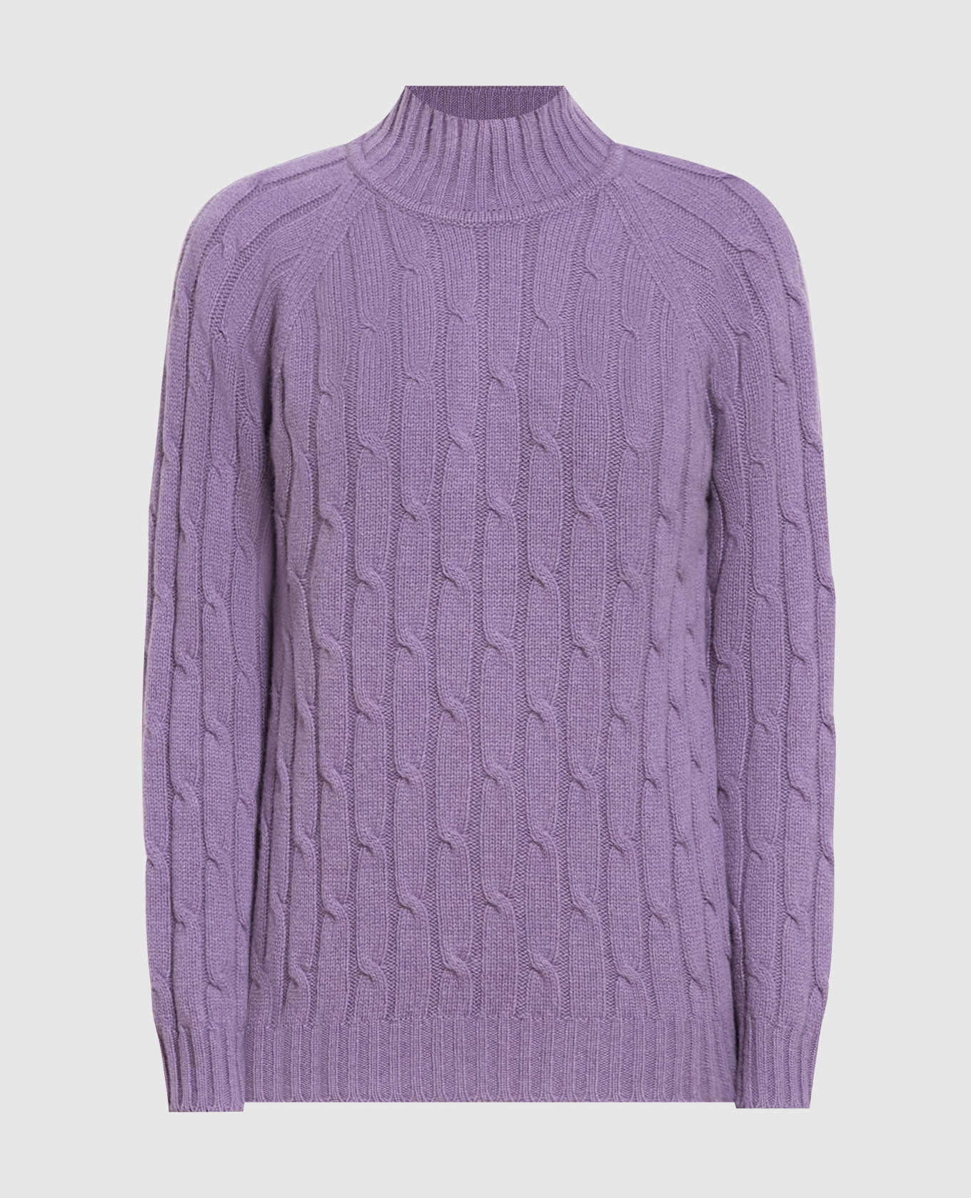 Purple sweater made of cashmere in a textured pattern