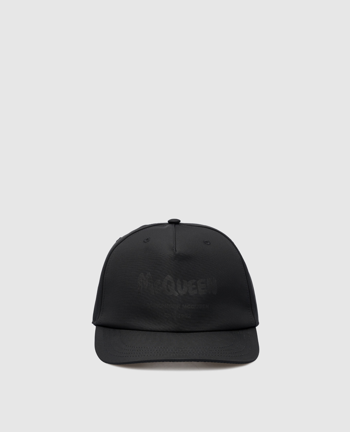 Black cap with McQueen Graffiti print