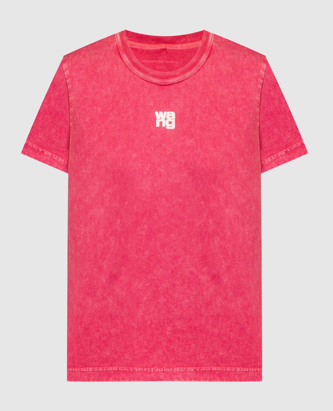 Розовая футболка с фактурным логотипом