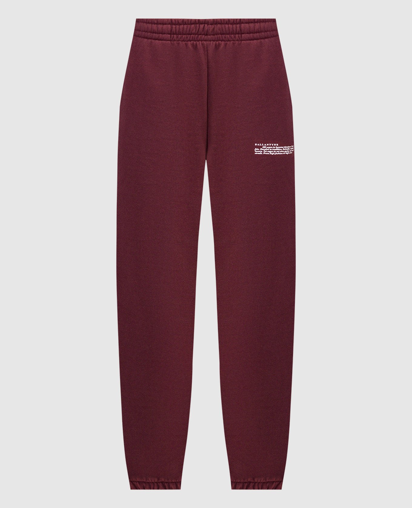 Burgundy joggers with contrasting logo