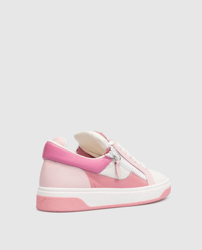 Giuseppe Zanotti Розовые кожаные кроссовки Gz94 с металлическим логотипом. RS30025
