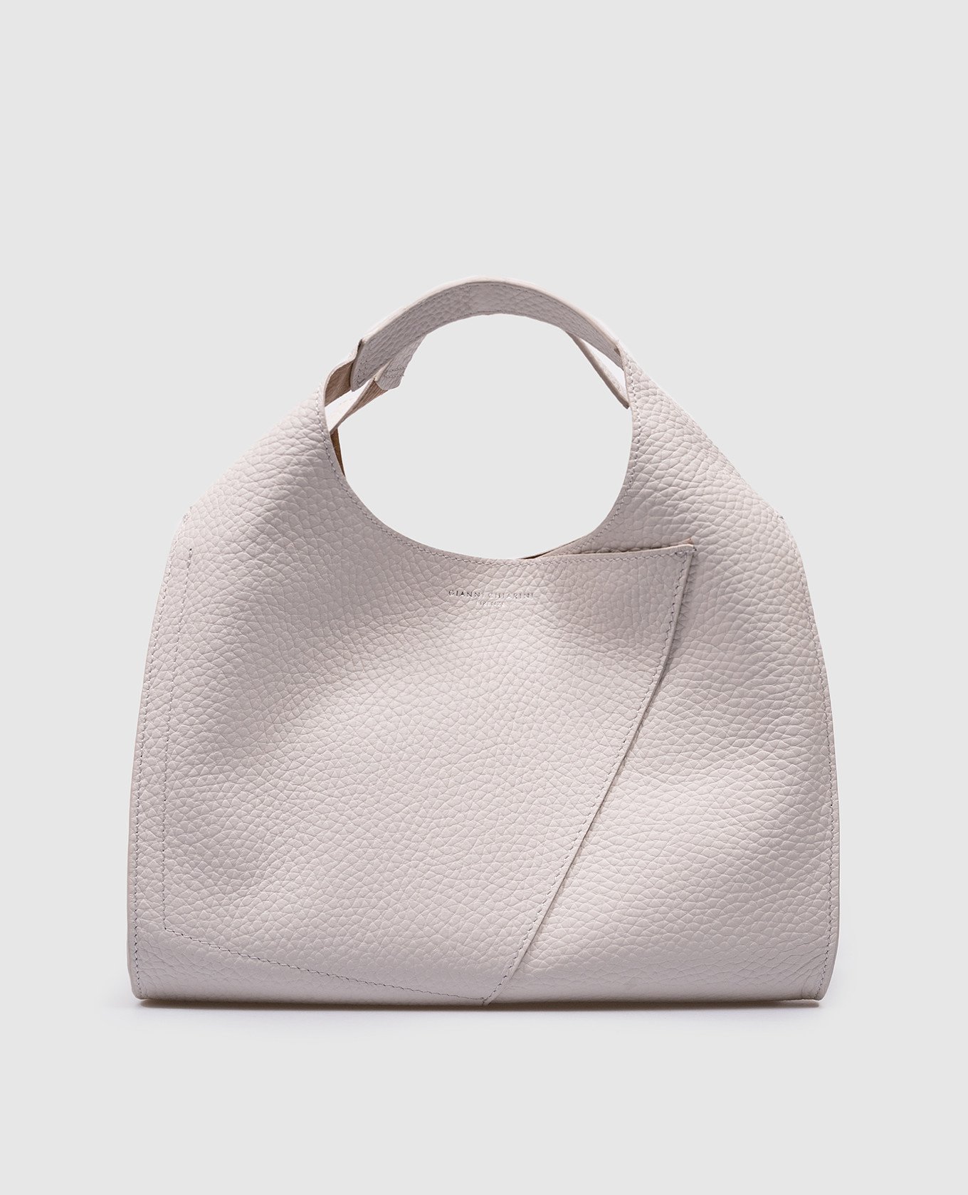 Euforia white embossed leather bag
