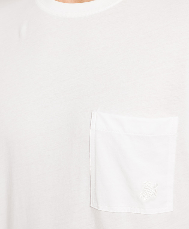 Vilebrequin Titan white t-shirt with logo embroidery TTNU0P00 изображение 5