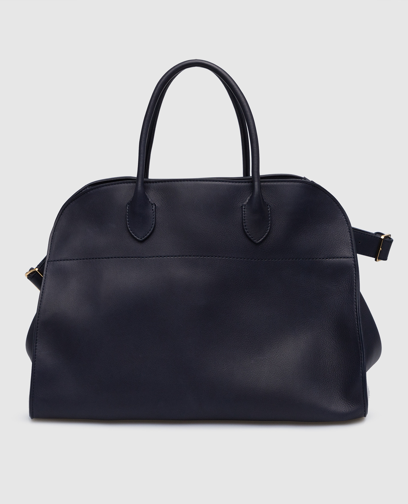 The Row Soft Margaux Leather Tote in Navy Blue W1255L72 buy