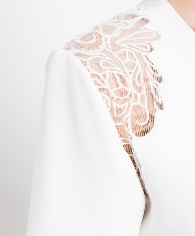 Ermanno Scervino White dress with lace D422Q760KIK image 5